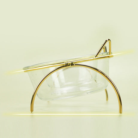 Glass Cat Bowl Drinking Dish Feeder For Pet Food Water Dishes