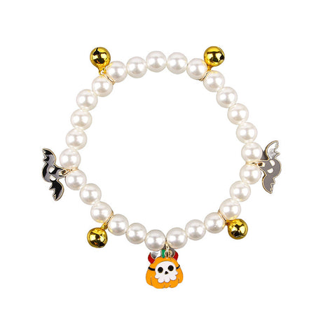 Pet Pearl Necklace Decoration Halloween Cat Collar