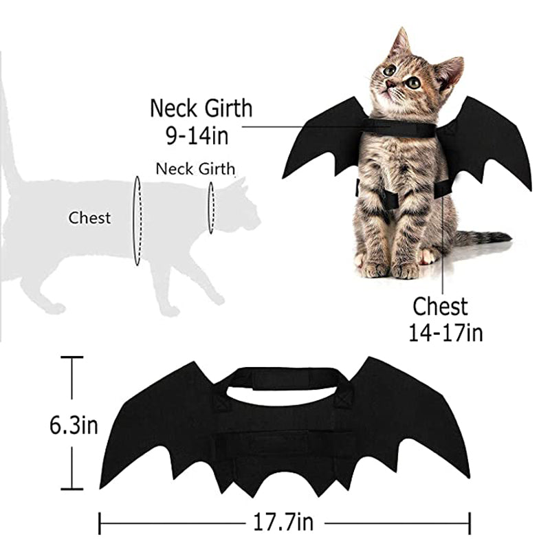 Halloween Creative Pet Cat Small Dogs Bat Wings Accessories