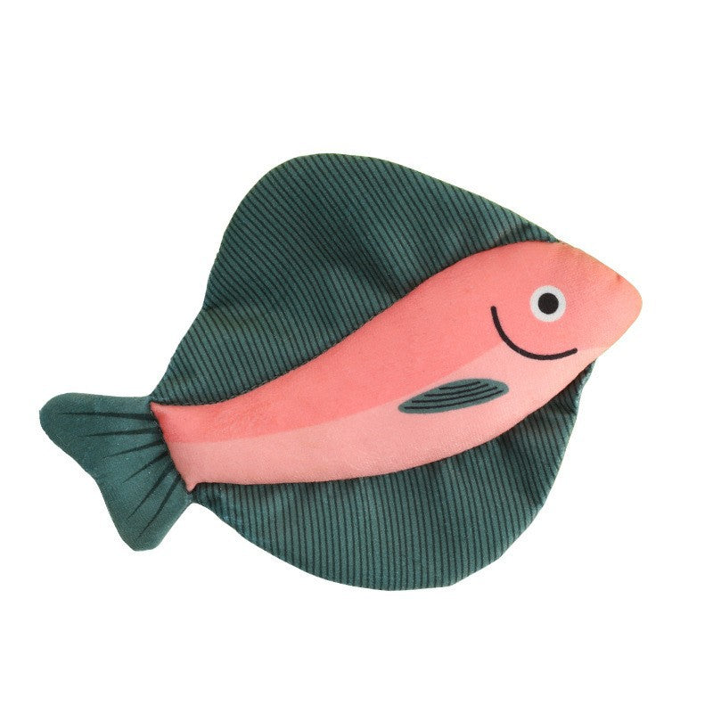 New Cat Toys Canvas Simulation Mint Fish Tease Stick Molars Pet