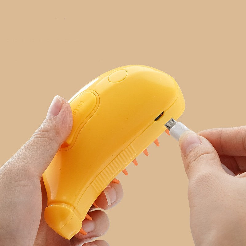 3-in-1 Pet Steam Brush Cat Dog Cleaning Steamy Spray Massage Beauty