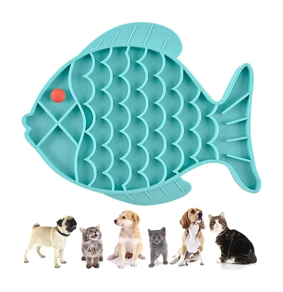 Silicone Lick Mat For Pet Dogs Slow Food Plate Rice Bowl For Small