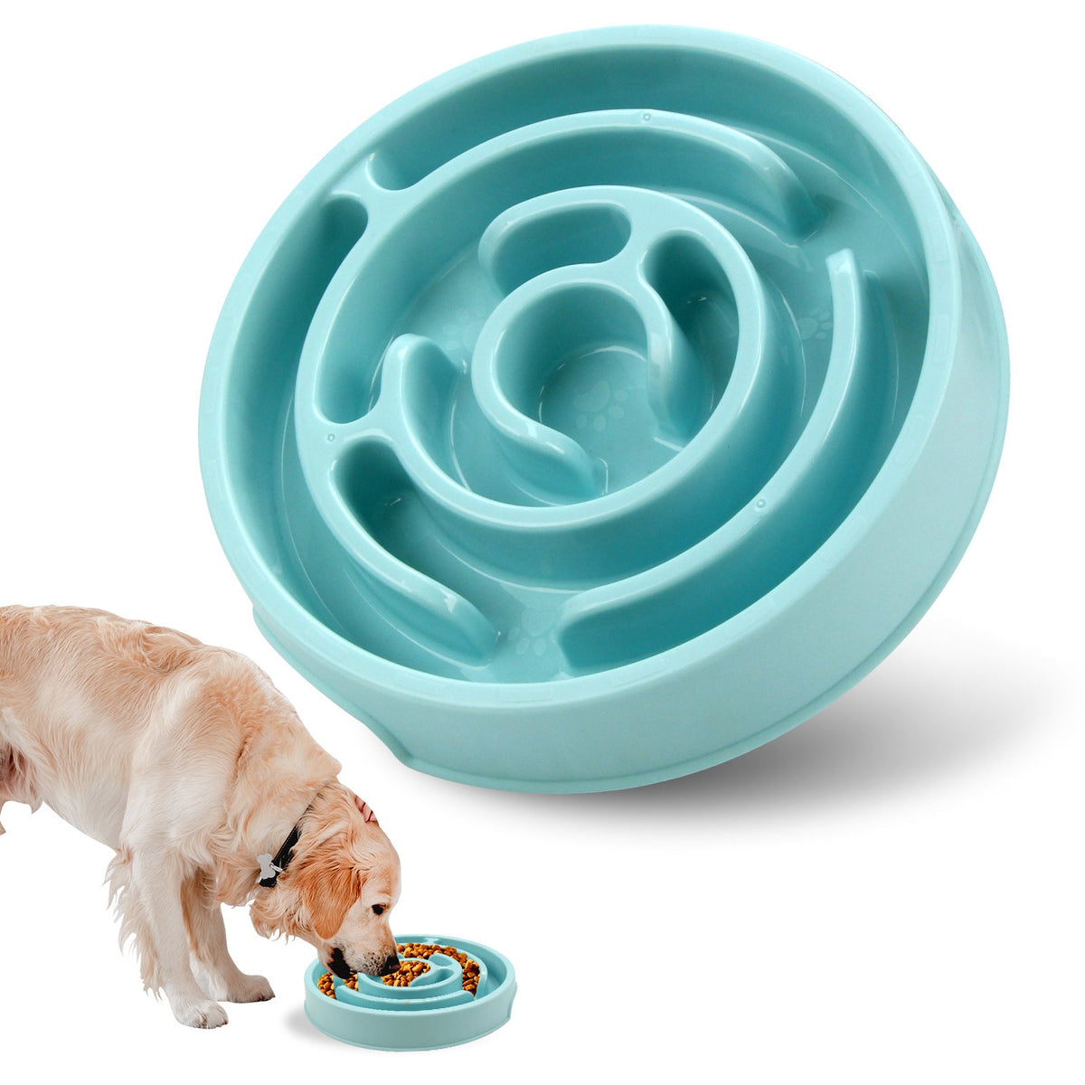 Slow Feeder Dog Bowls Silicone Puzzle Bowl For Healthy Eating Puppy