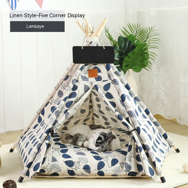 Pet Tent Cat House Removable And Washable Kennel Villa