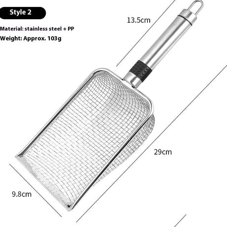 Stainless Steel Metal Cat Litter Scoop Large Pet Shovel