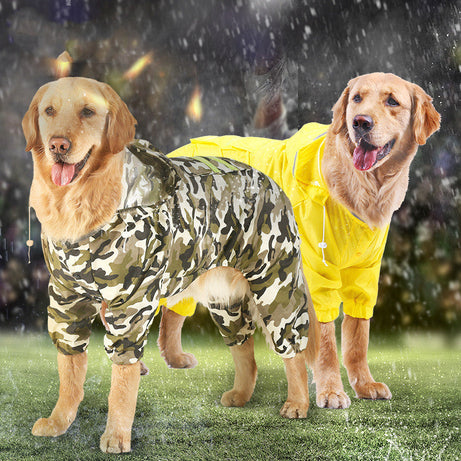 Golden Retriever Hooded Raincoat Dog Samoyed Medium