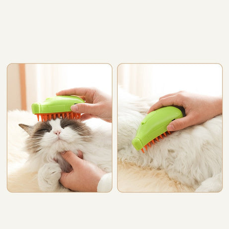 3-in-1 Pet Steam Brush Cat Dog Cleaning Steamy Spray Massage Beauty