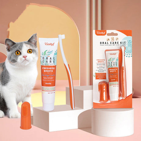 Pet Dog Fashion Cleaning Toothbrush Set (Beef & Vanilla)