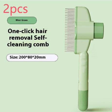 Professional Pet Comb For Dogs And Cats With Release Button Flea