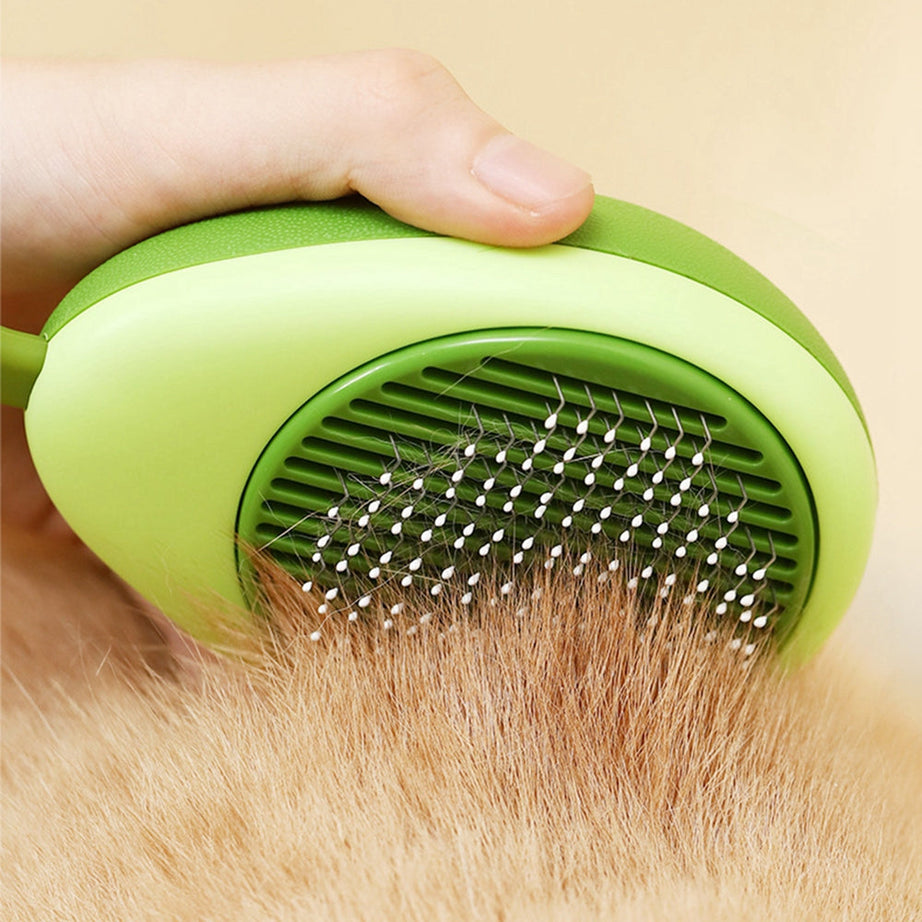 Creative Cat Grooming Comb Portable Massage Brush One-button Remove