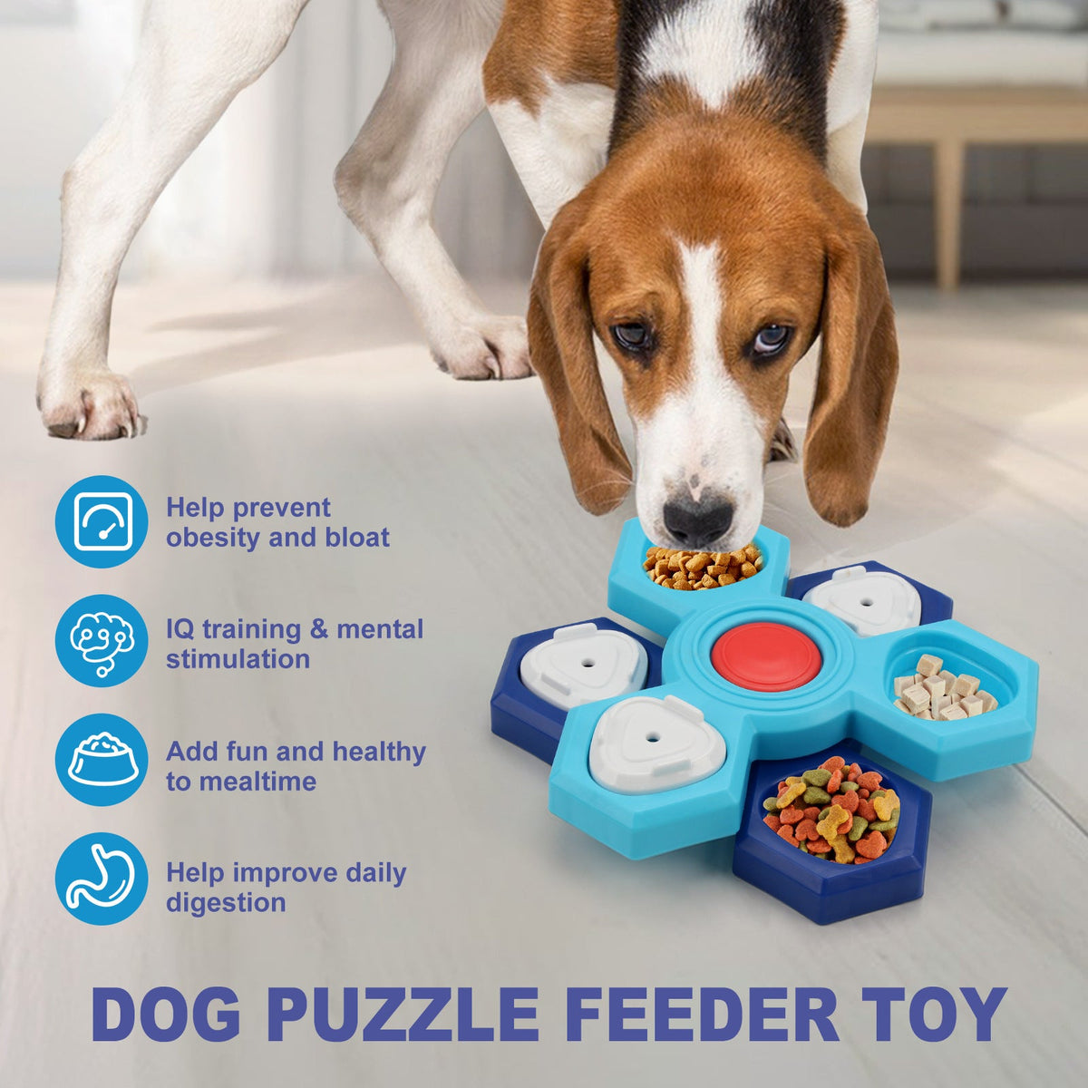 4 Layers Slow Feeder Puzzle Dog Bowls Assemble Eating Bowl For Dogs