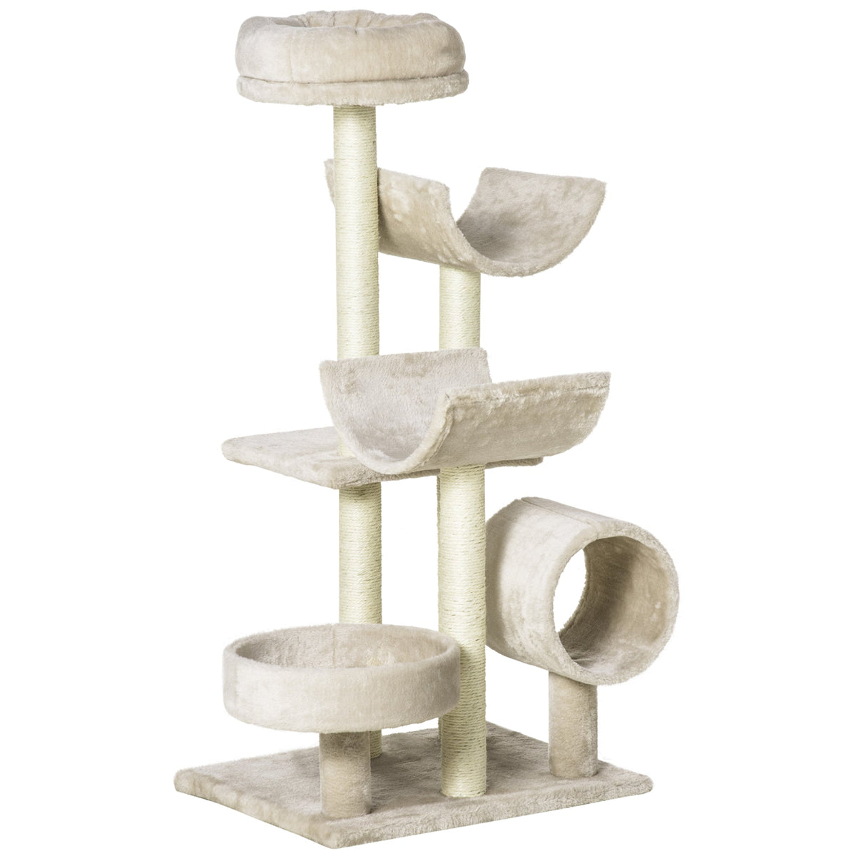 Pawhut Cat Tree For Indoor Cats Kitten Pet Scratching Post Perch