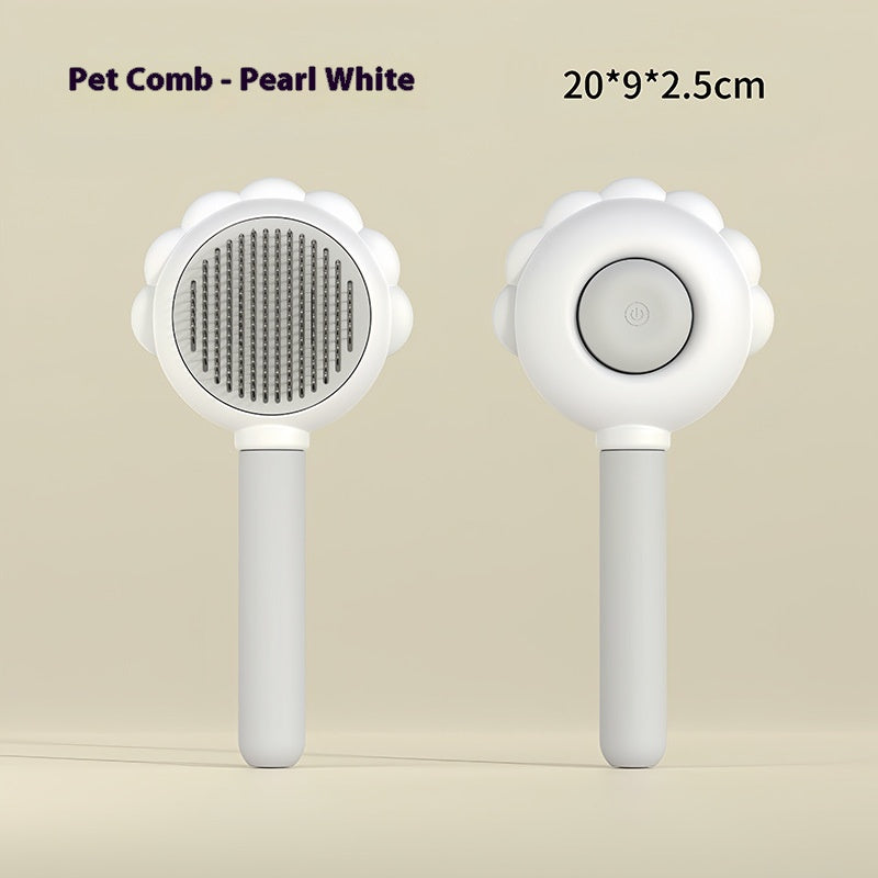 2-in-1 Self Cleaning Dog Brush Comb With Spray Pets Grooming Hair