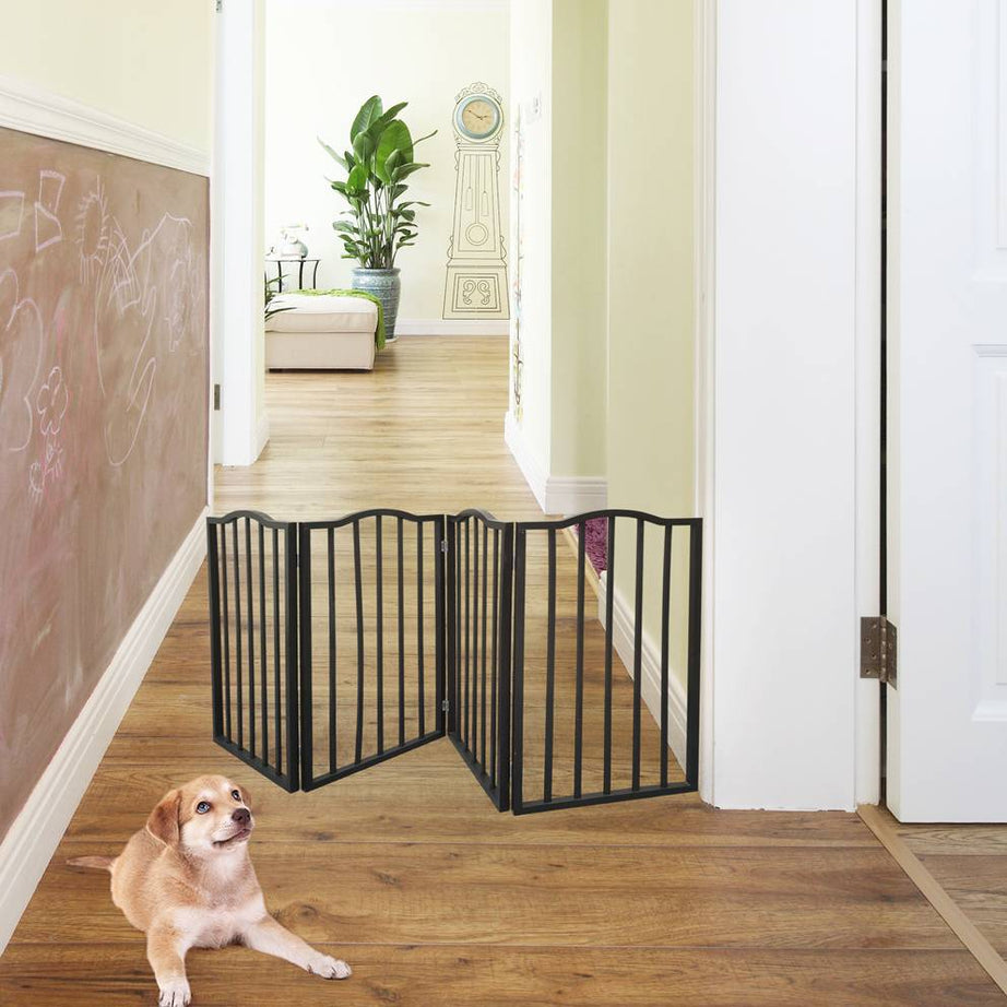 Pet Gate Dog For Doorways Stairs Or House Standing Folding Arc