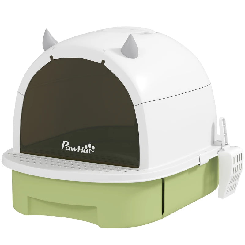 Covered Cat Litter Box With Lid Scoop Deodorizing Bags For Odor