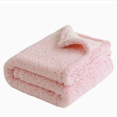 Flannel Cotton Wool Sherpa Thick Pet Blanket Dog Kennel
