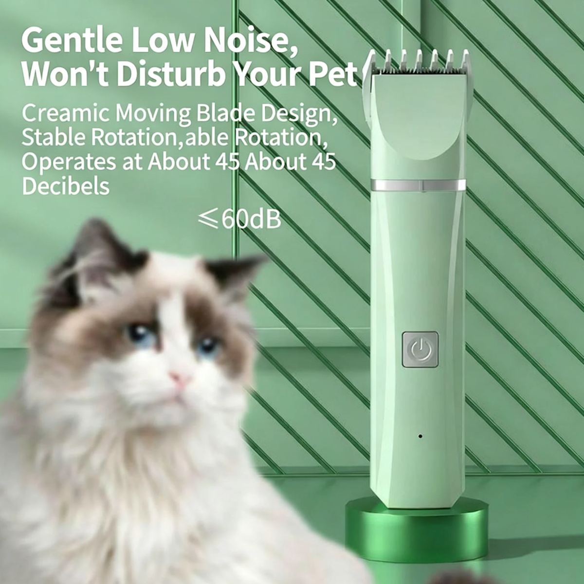 4-in-1 Pet Grooming Kit For Small Dogs Cats Professional Quiet
