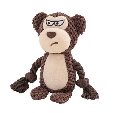 Pet Plush Sound Cotton Rope Toys Interactive Tug Of War Training
