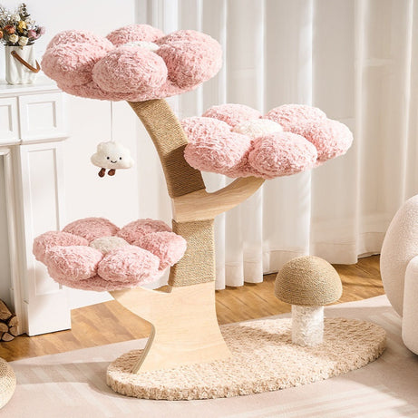 Compact Space-saving Cat Tree With A Cozy Nest And A Durable