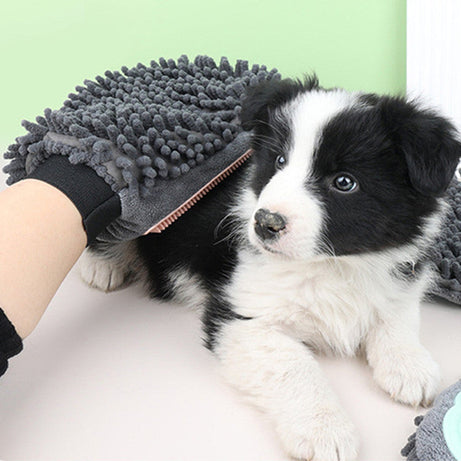 Pet Bathing Brush 2-in-1 Grooming Glove Elegant Dog Tool