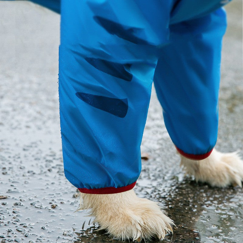 Dog Raincoat Medium Large Four-leg All-inclusive Waterproof Rainy