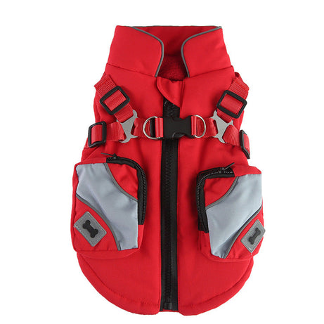 Pet Winter Cotton Dog Clothes Zipper Jacket Supplies