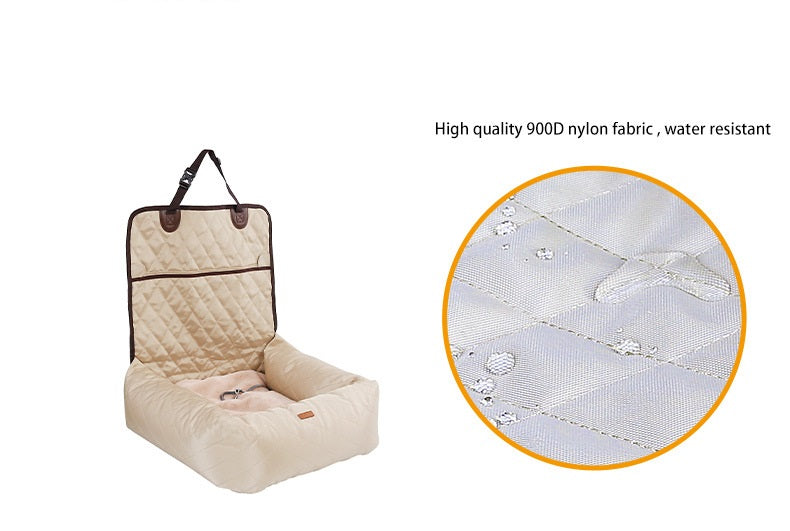 2-in-1 Pet Dog Carrier Folding Car Seat Pad Thickened Multi-purpose