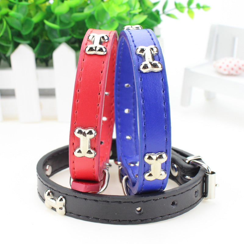 Fashionable Personality Pet Pu Neck Ring Accessories