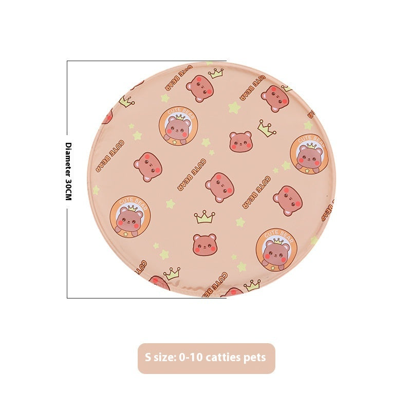 Pet Ice Mat Round Gel Dog Multifunctional Cooling Cool Pad