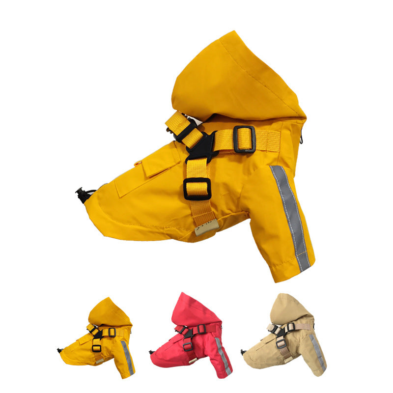 Pet Waterproof Raincoat British Dog Four Seasons Universal