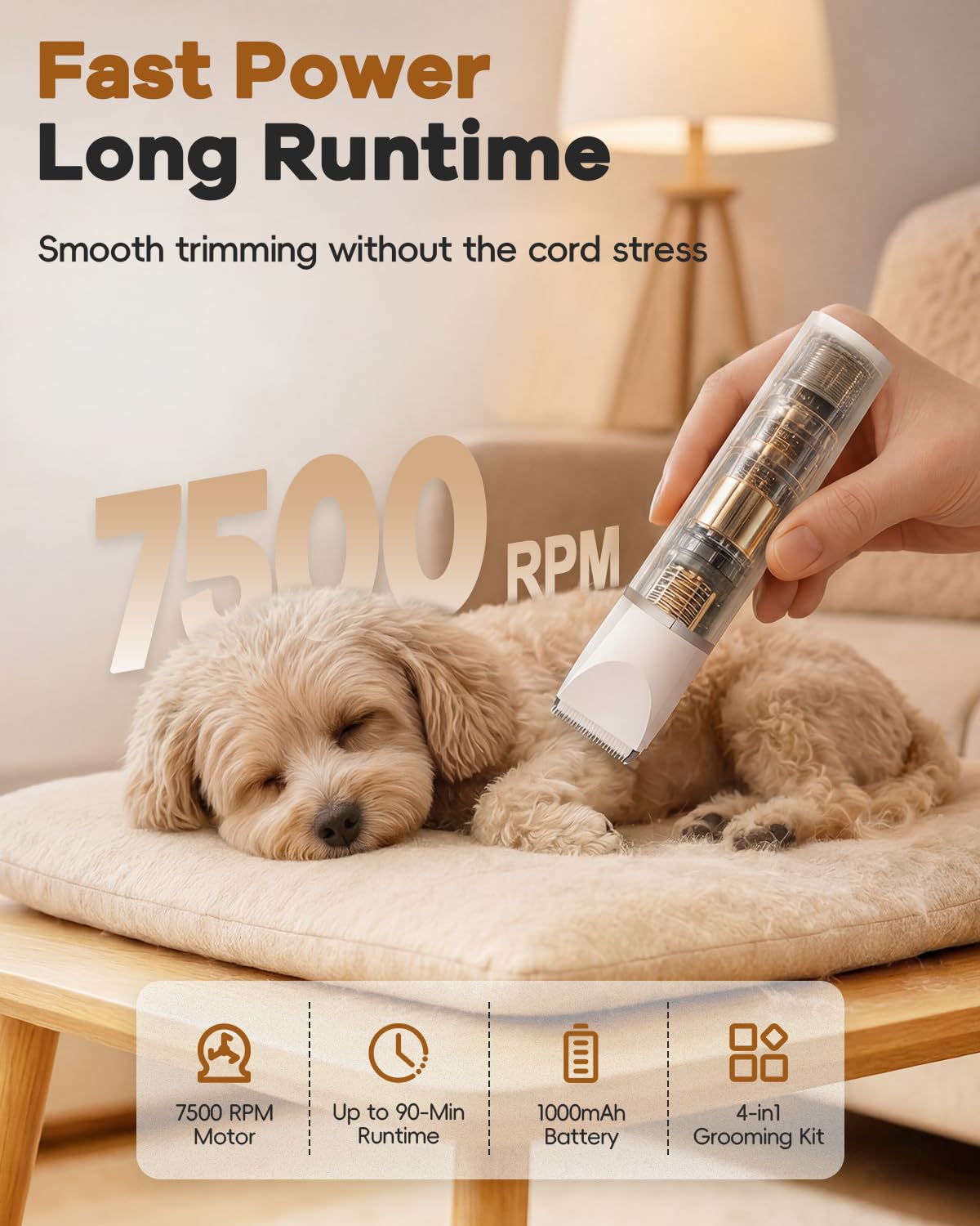 Dog Clippers Grooming Kit Hair Clipper-low Noise Paw Trimmer