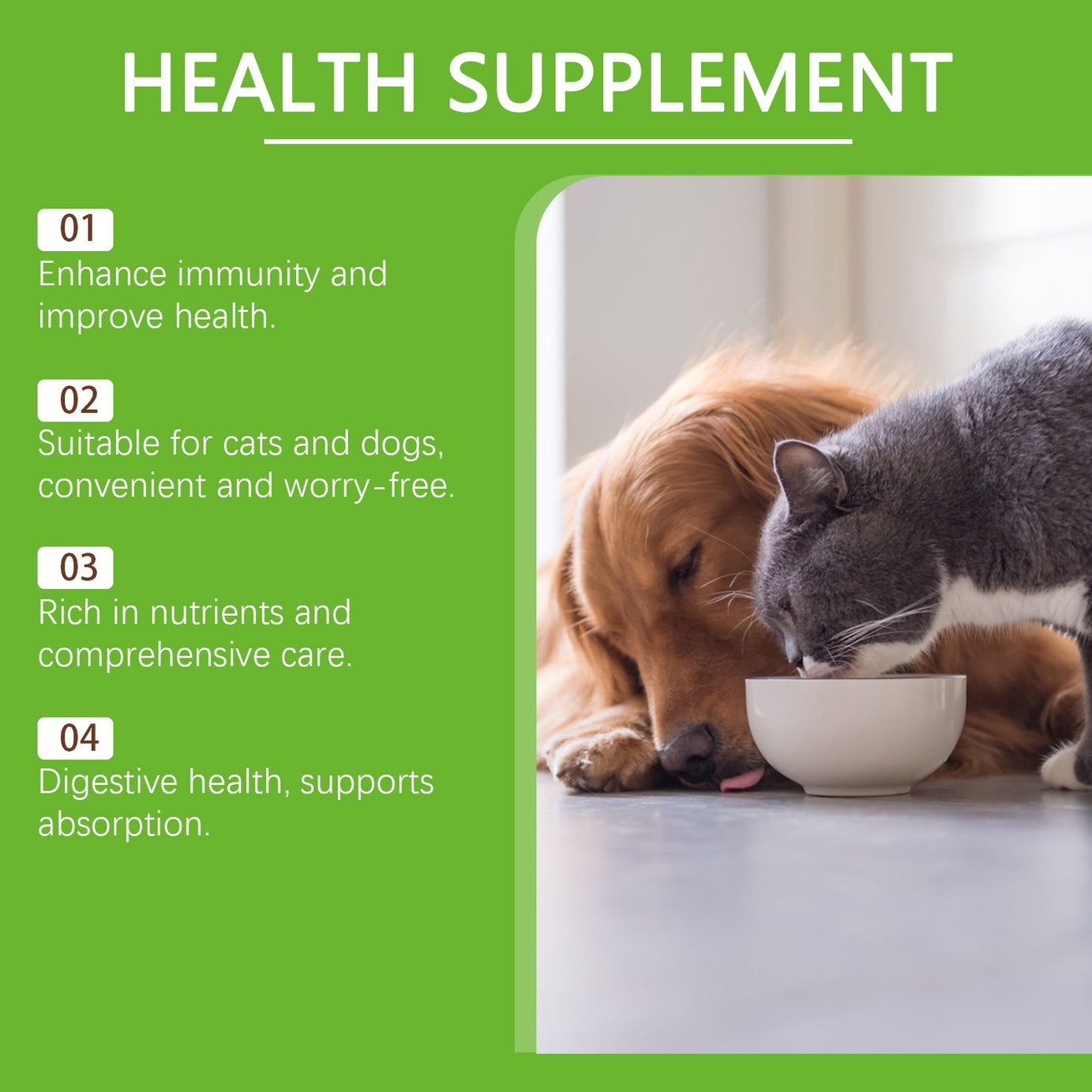 Pet Probiotics Vitamin Tablets For Dogs Cats Gut Health Supplement