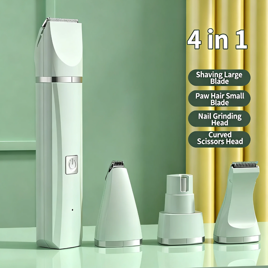 4-in-1 Pet Grooming Kit For Small Dogs Cats Professional Quiet