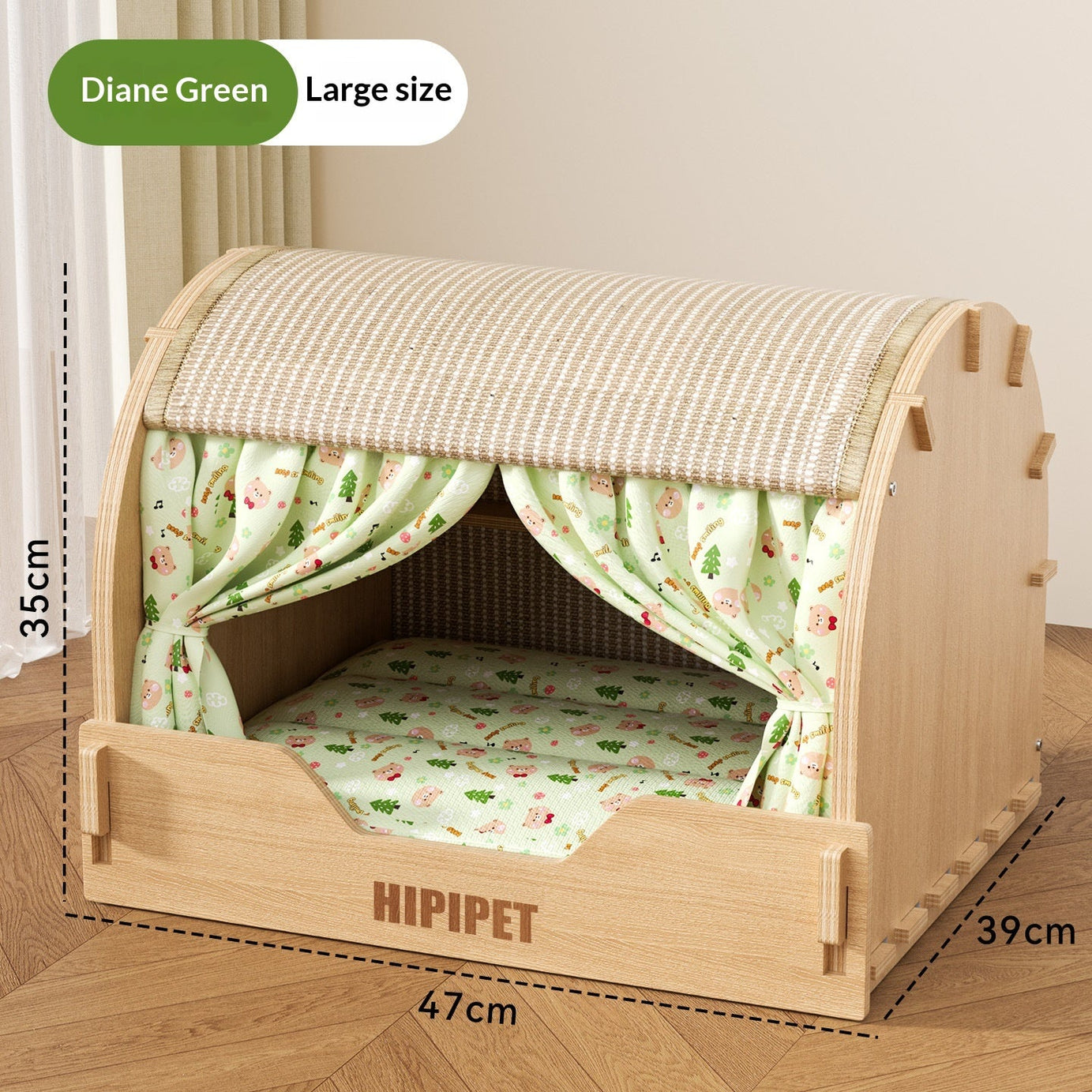 Four-season All-in-one Cat Bed With Scratching Post And Drawer