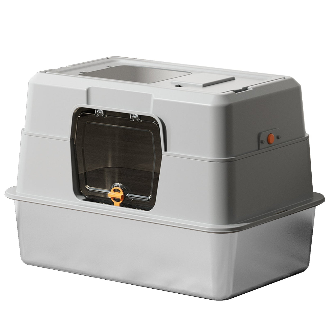 Only Self Pickup---fully Enclosed Stainless Steel Cat Litter Box