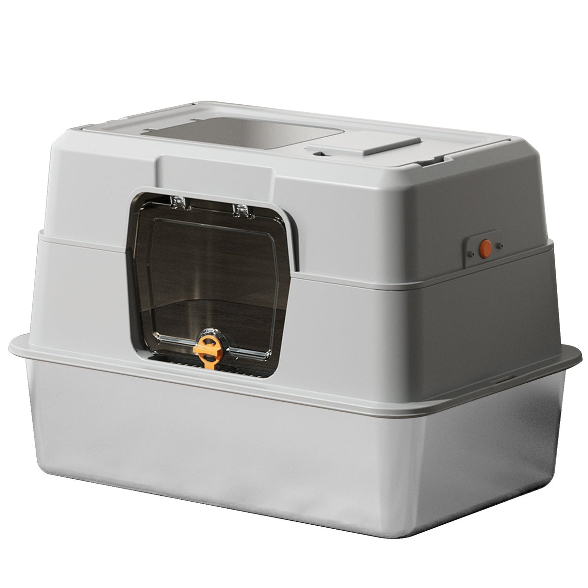 Only Self Pickup---fully Enclosed Stainless Steel Cat Litter Box