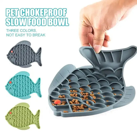 Silicone Lick Mat For Pet Dogs Slow Food Plate Rice Bowl For Small