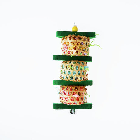 Parrot Supplies Bird Toy Rattan Woven Paper Silk Wood Gnawing
