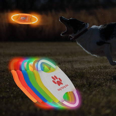 Dog Flying Discs Light Glowing LED Luminoustrainning Interactive
