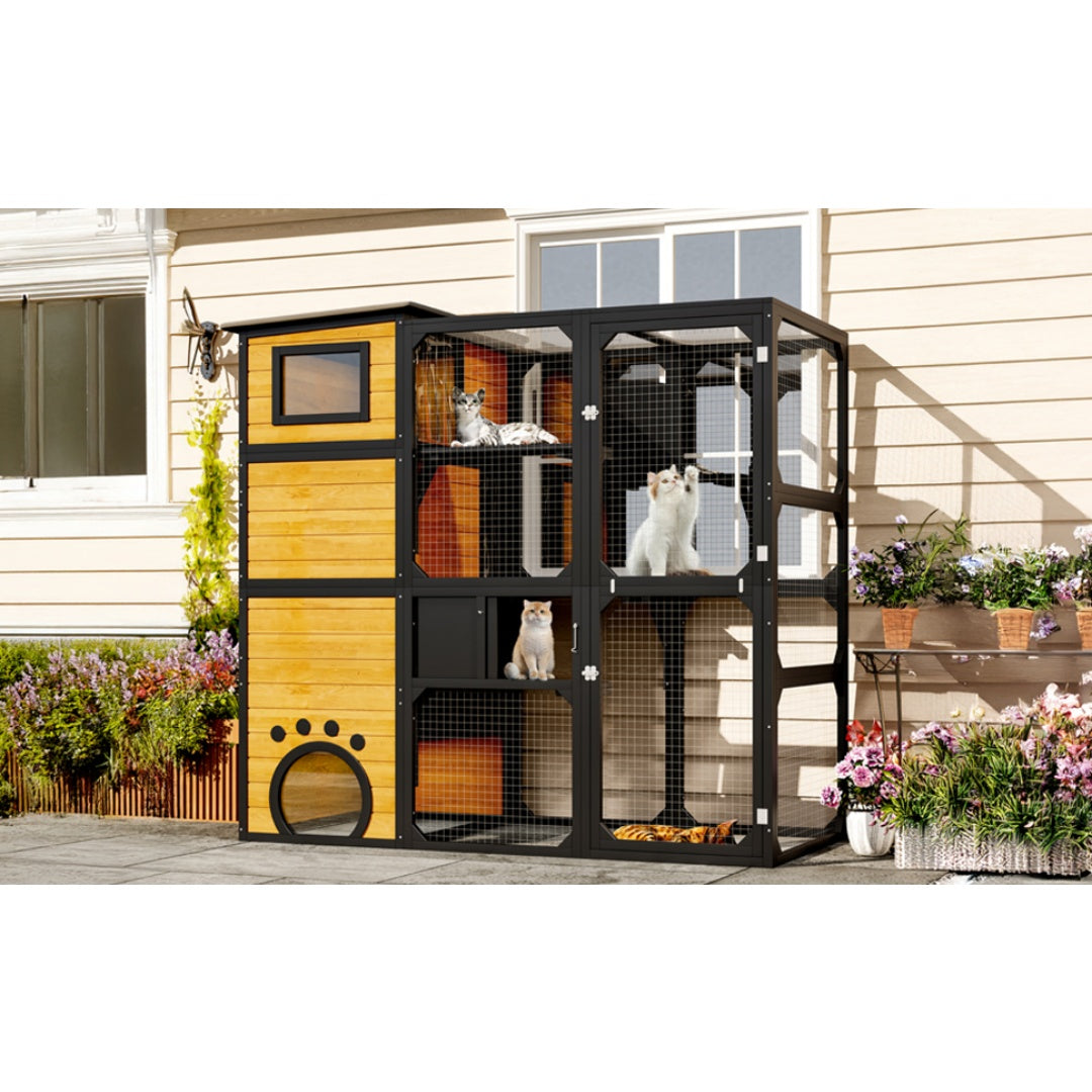 Go Large Cat Catio 4 Tiers Enclosure For Outdoor House Weatherproof