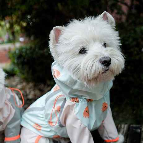 Pet Four-legged Raincoat Full Package With Reflective Waterproof