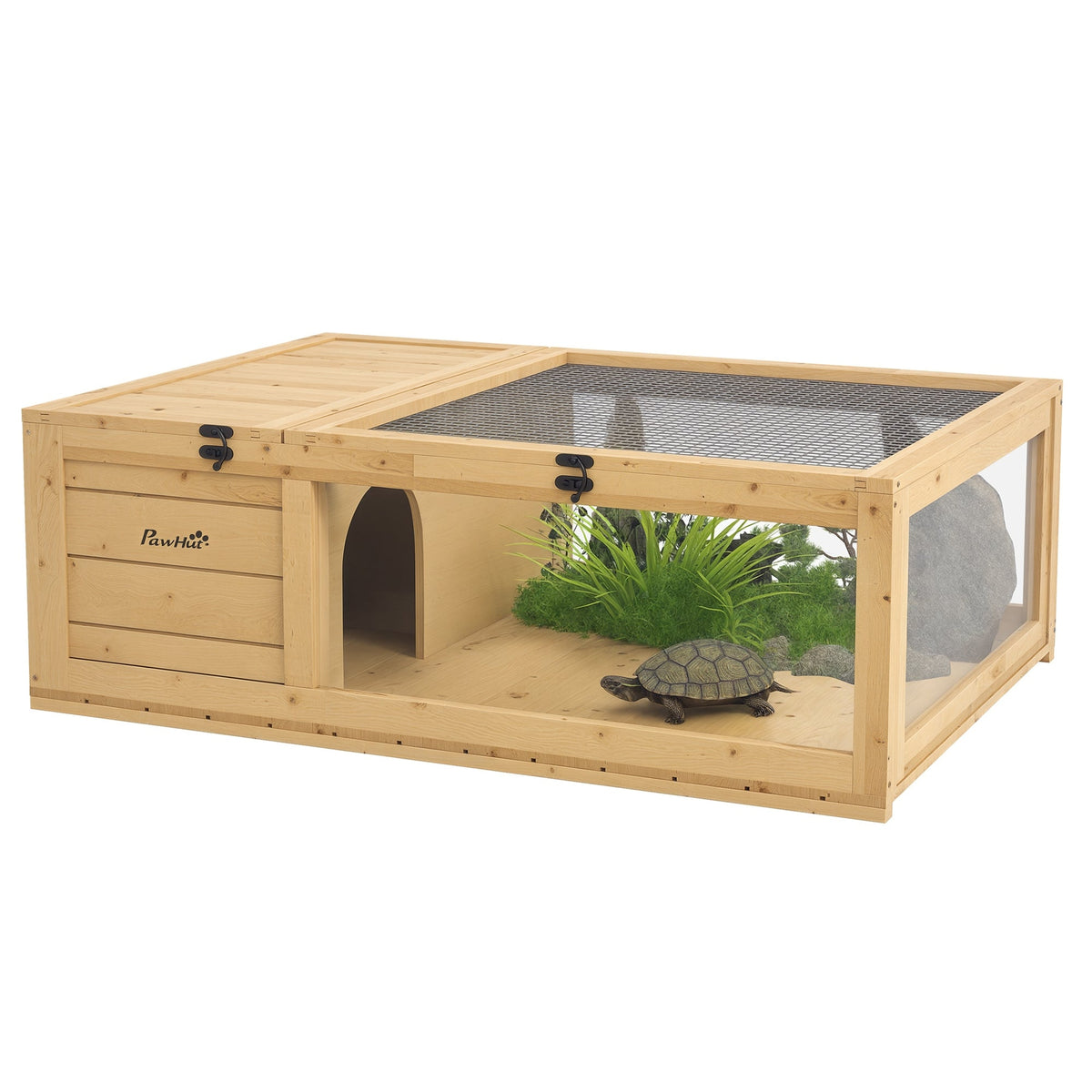 Wooden Reptile Cage With Top Access For Turtles Lizards Snakes
