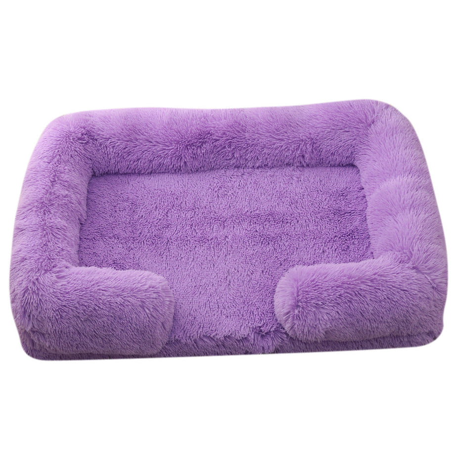 Plush Round Pet Bed Dog Winter
