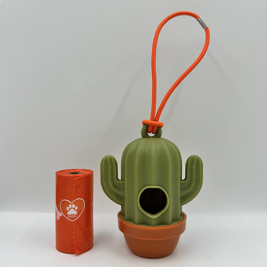 1pcs Cactus Shaped Poop Bag Dispenser Pet Dog Waste Holder Plastic