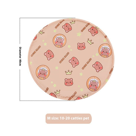 Pet Ice Mat Round Gel Dog Multifunctional Cooling Cool Pad