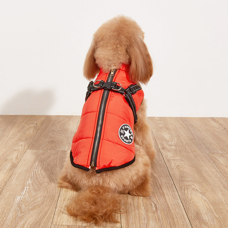 Pet Warm Dog Cotton-padded Clothes Fleece-lined Thickened