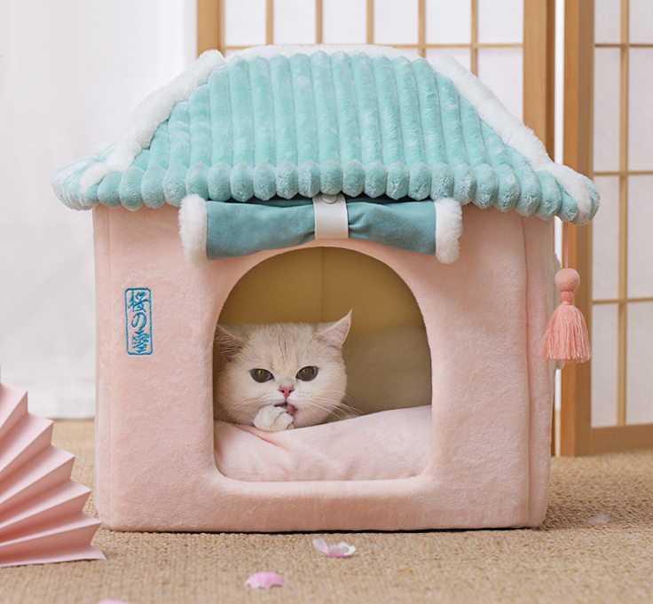 Cat House Removable And Washable Bed Pet Supplies Enclosed Villa