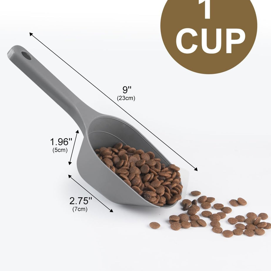 Pet Food Scoop 1 Cup Capacity Lines For 2 And Plastic Pet For Dog