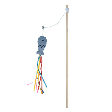 Cat Wand Toys Interactive With Catnip Fish Colorful Ribbons Bell