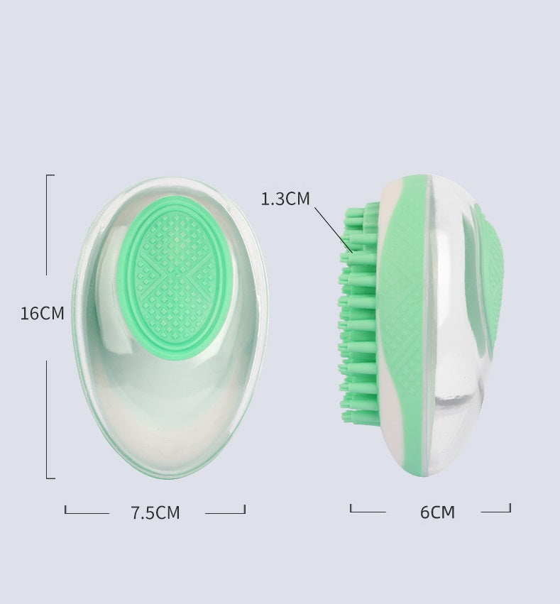 Dog Cat Bath Brush 2-in-1 Pet Spa Massage Comb Soft Silicone Pets